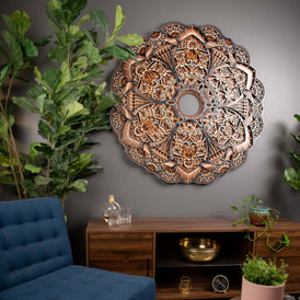 Demure  |  48" Round Wood Wall Art