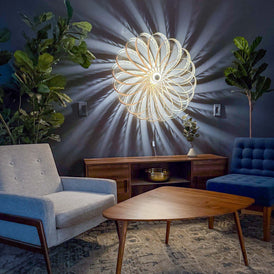 Lunaria | Maple Veneer Accent Light  |  39"