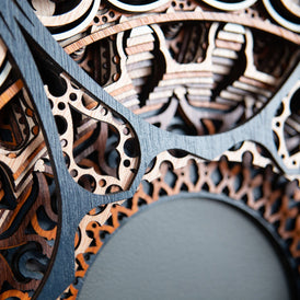 Demure  |  48" Round Wood Wall Art