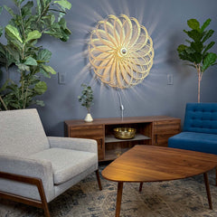 Lunaria | Maple & White Veneer Accent Light  |  39"