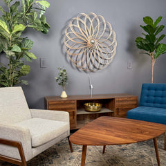 Lunaria | Maple & White Veneer Accent Light  |  39"