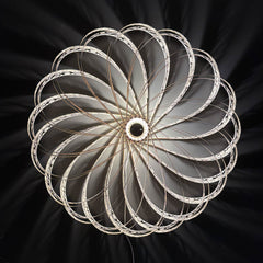 Lunaria | Maple & White Veneer Accent Light  |  39"