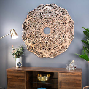 Demure  |  48" Round Wood Wall Art