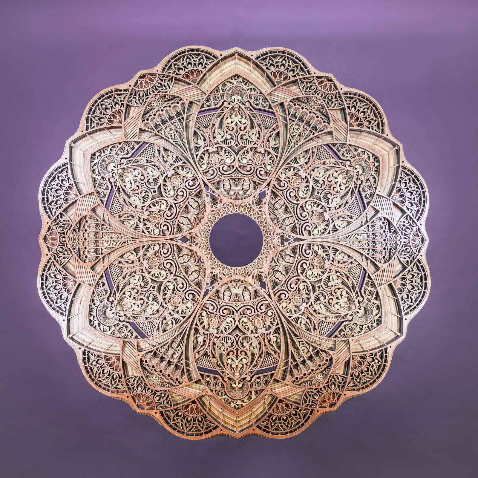 Demure  |  48" Round Wood Wall Art