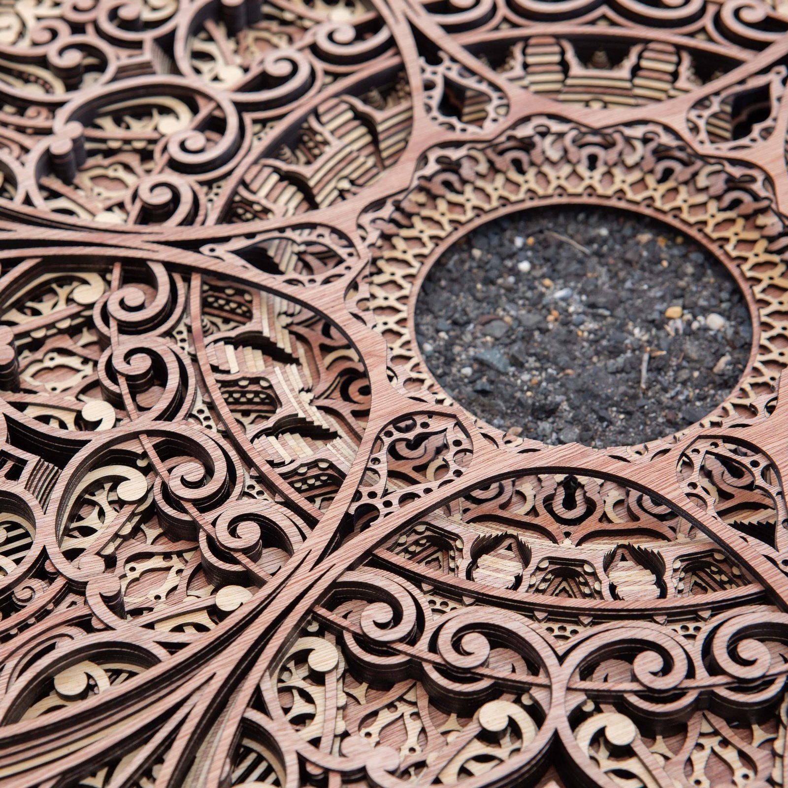 Demure  |  48" Round Wood Wall Art