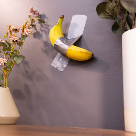 Banana Taped to Wall