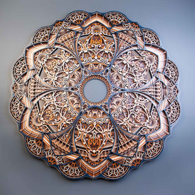 Demure  |  48" Round Wood Wall Art