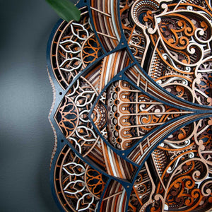 Demure  |  48" Round Wood Wall Art
