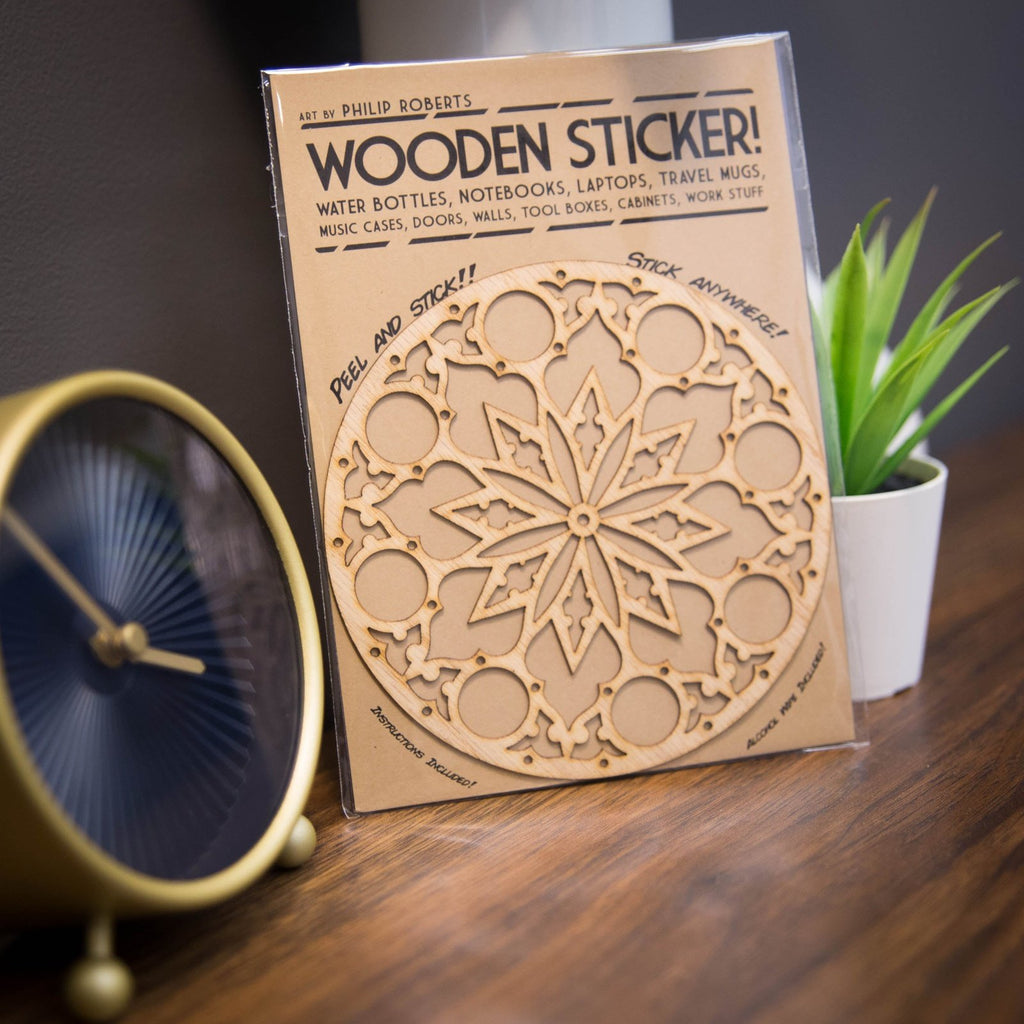 Wooden Stickers 5"  |  Real Wood  |  Durable